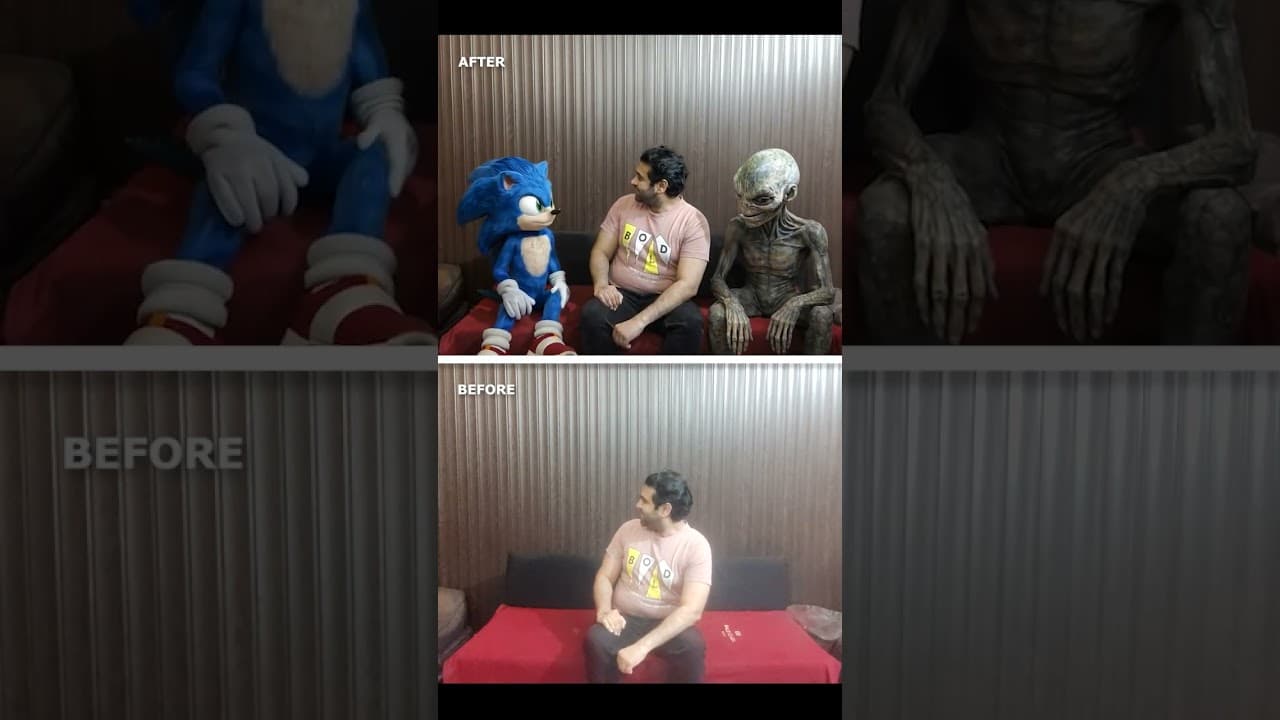 I Sat With Sonic and an ALIEN 👽 (AI VFX with Nano Banana + Kling O1)