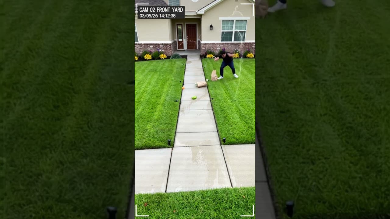 The Sprinkler System Activated While I Was Walking to My Front Door 💦🏃