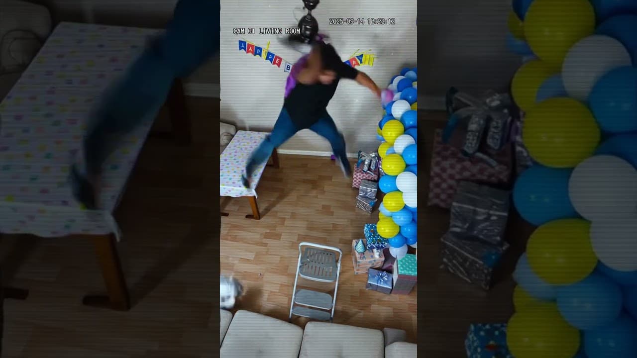 Hung Streamers on the Ceiling Fan and It Turned Me Into a Piñata 🎉💀