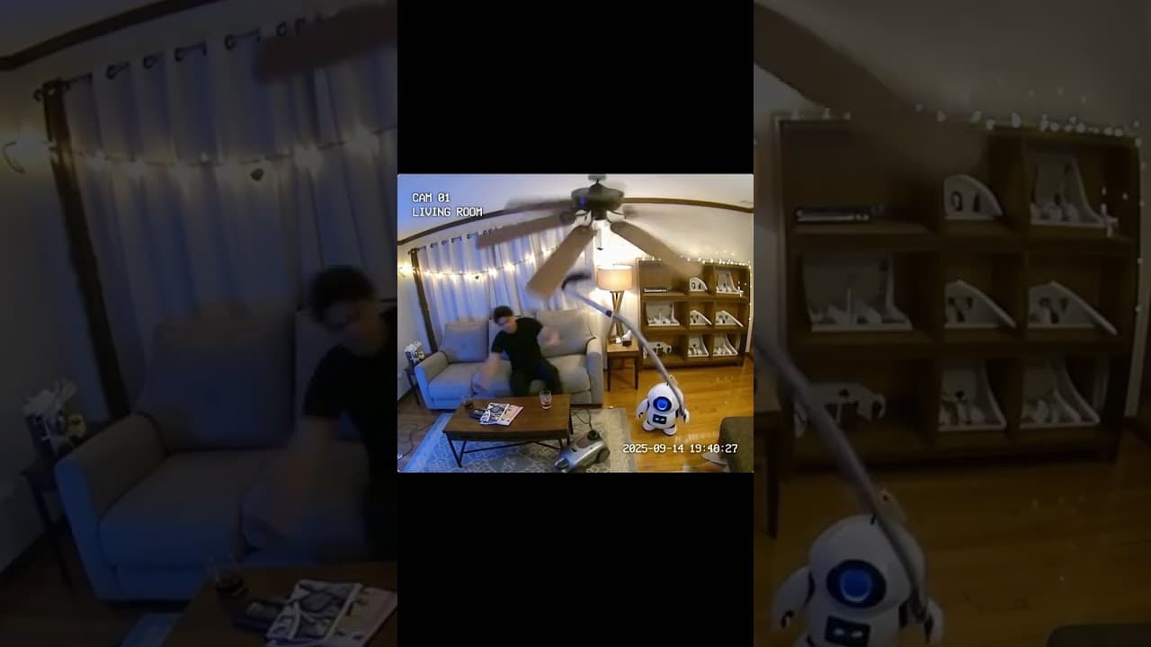 My Robot Vacuumed the Ceiling Fan and It Vacuumed HIM Instead 🤖🌪️🧹