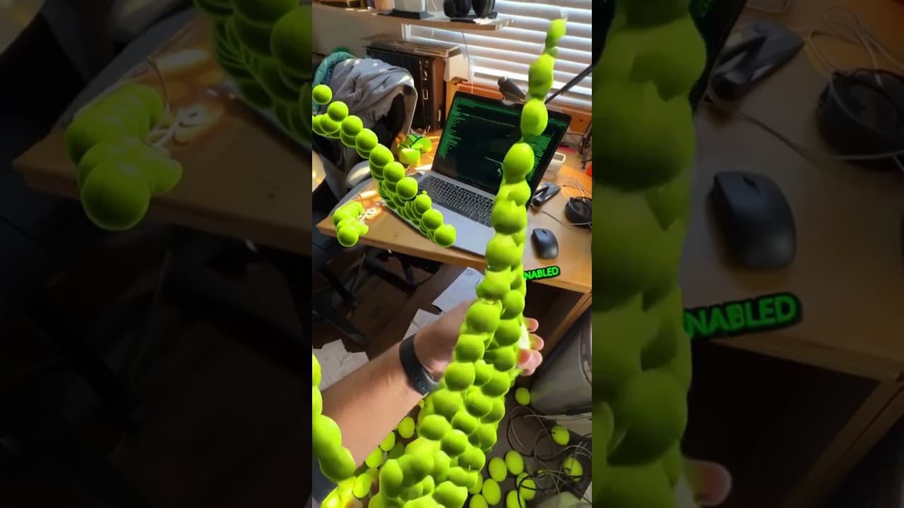 When You Enable Physics on a Motion Trail 🎾✨ #Shorts