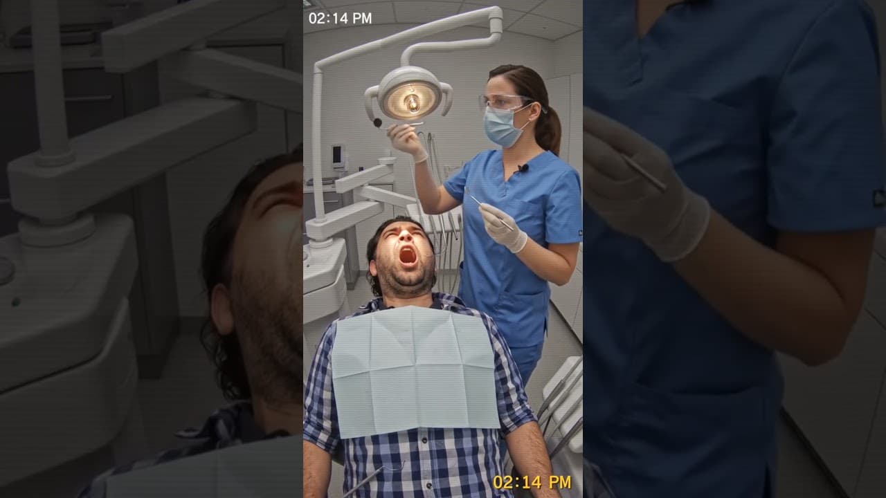 Got the Hiccups at the Dentist and Turned Her Into a Smurf  #UnluckyJawad #DentistFail #HiccupAttack