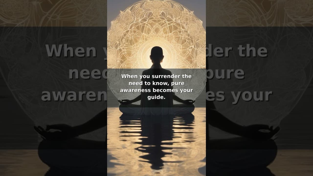 Surrender Your Need To Know 🤫🧘‍♀️ #WakeUp