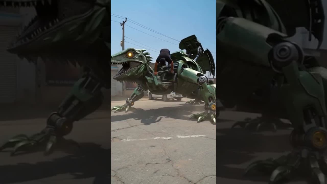 Tank to Robot Lizard Transformation | Powered by Seedance 2.0 & Higgsfield AI