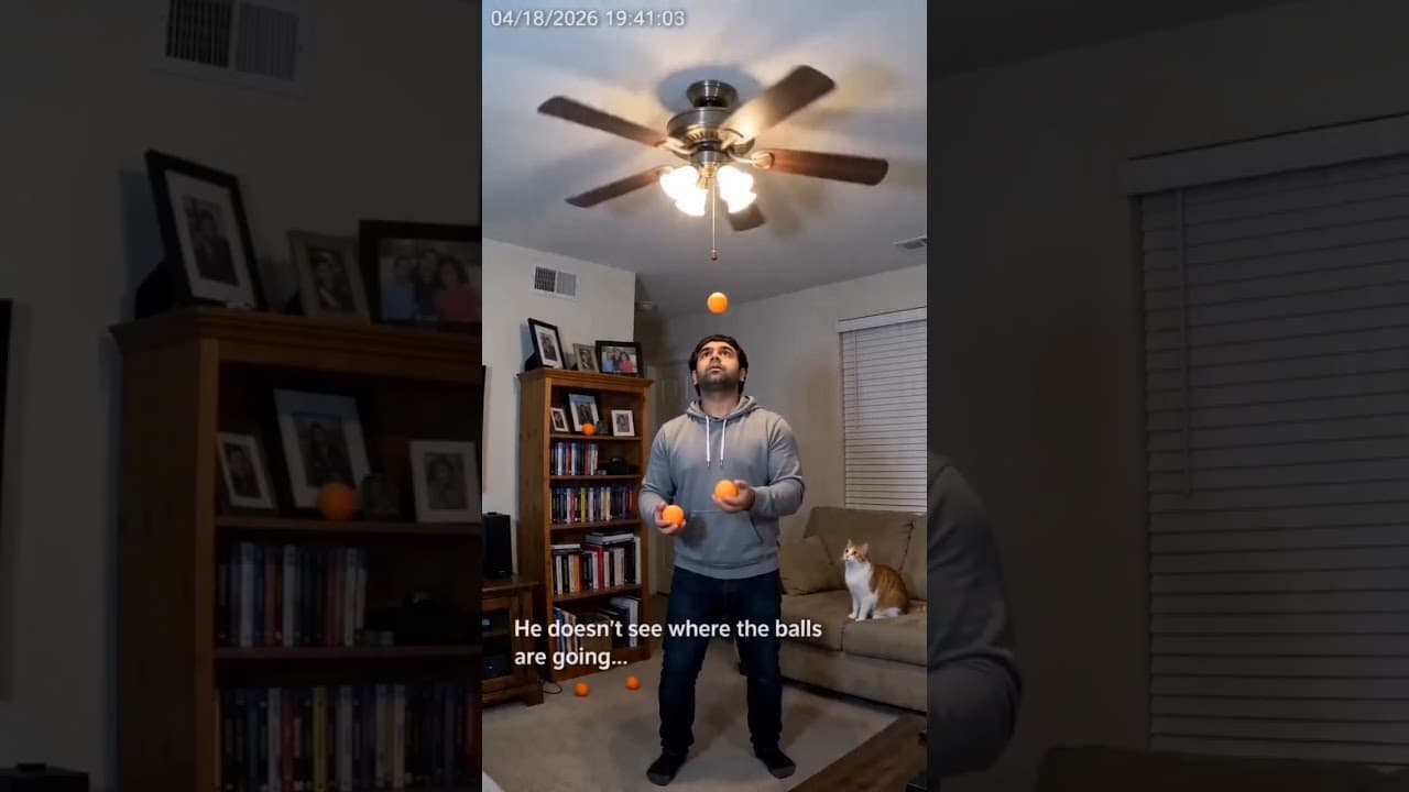 Tried to Juggle on World Juggler's Day and the Ceiling Fan Joined In 🤹🌪️💀