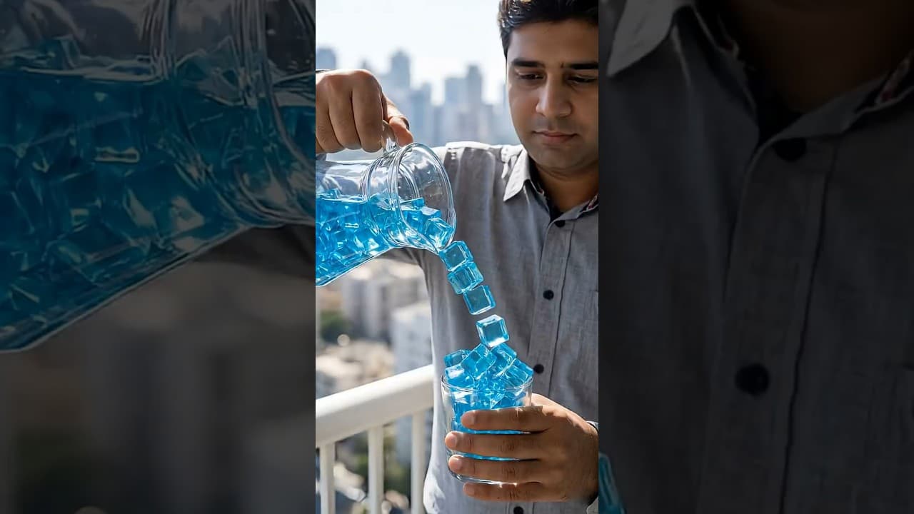 Turning Water into Solid Blocks?! 🧊💧 #VFX #Magic