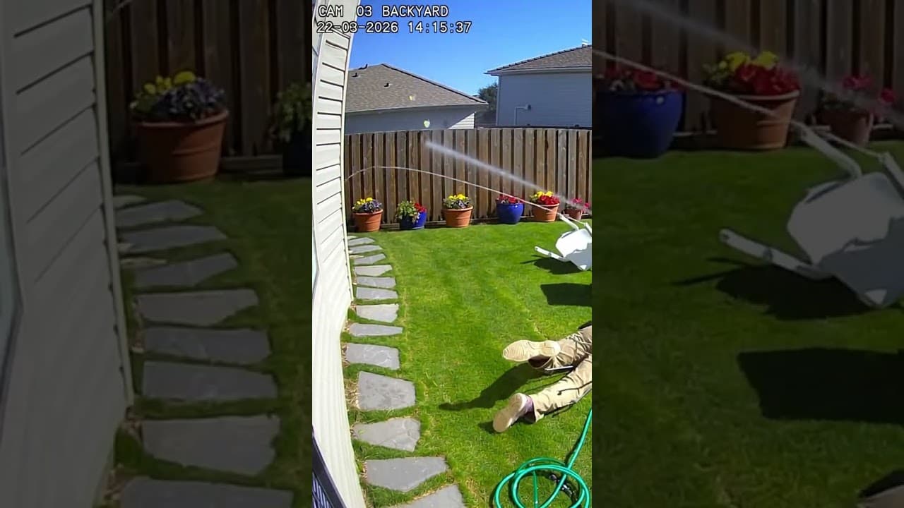 Turned On the Garden Sprinkler and It Turned On Me 💦💀