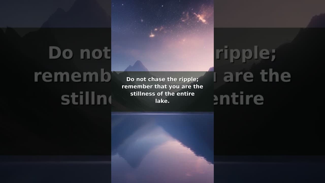 You are the Stillness 🌊