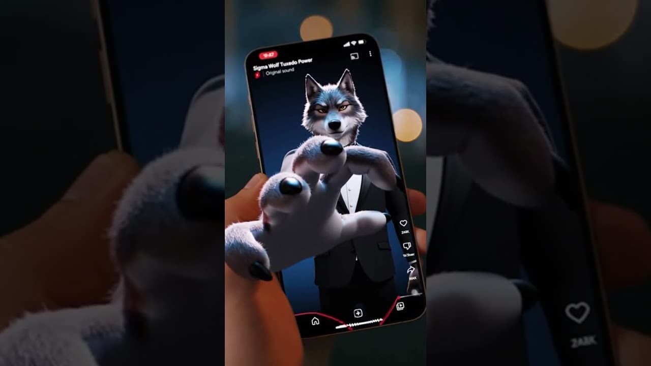 HE BROKE THE SCREEN! 🐺 Sigma Wolf 3D Illusion #Sigma