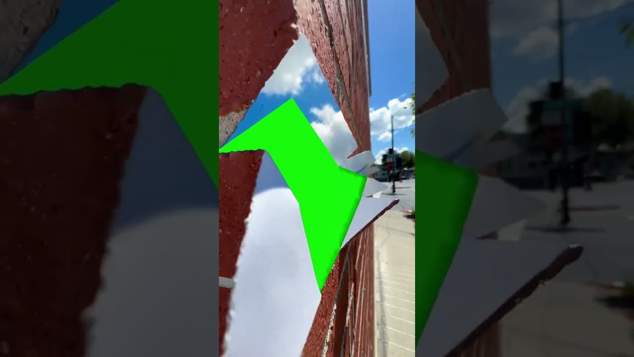 Peeling off a Brick Wall Sticker