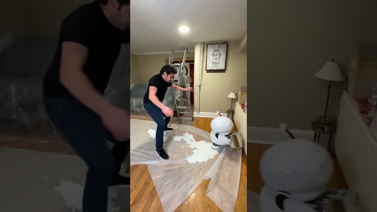 I Asked My Robot to Paint the Ceiling Fan and He Painted ME Instead 🤖🎨🌪️