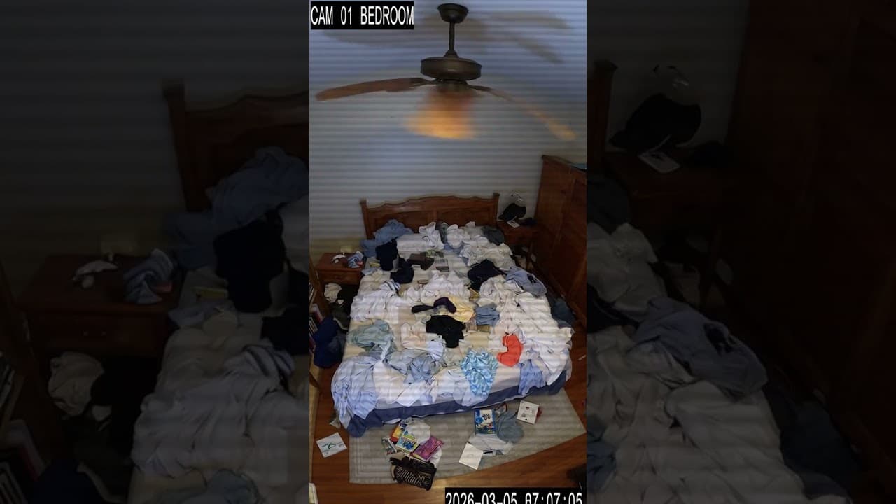 Forgot to Turn Off the Ceiling Fan Before Making the Bed 🛏️🌪️
