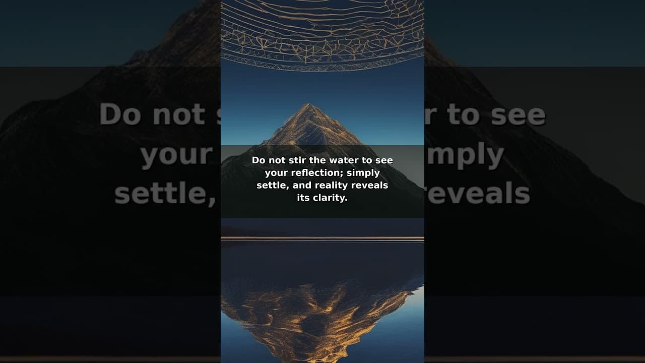 Finding Clarity in Stillness 🌊