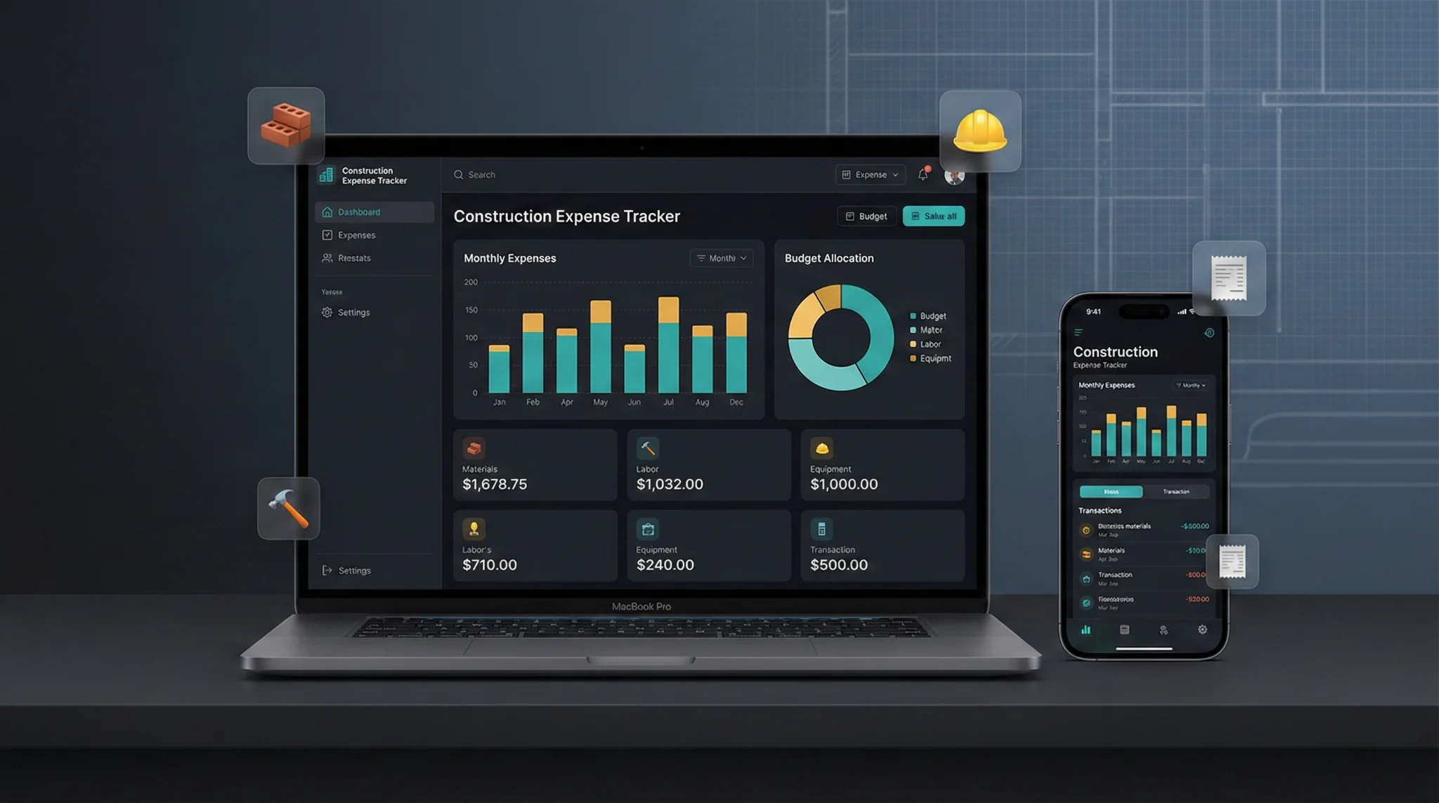 BrickBook — Construction Expense Tracker Web App