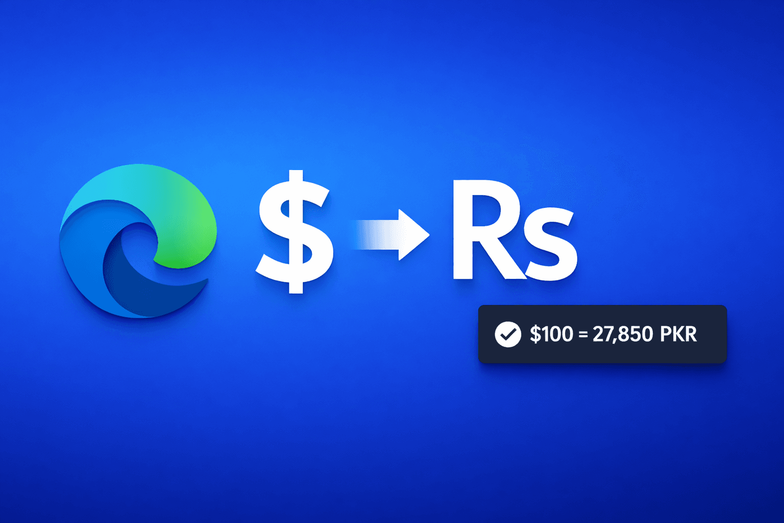 USD to PKR Converter - Edge Extension