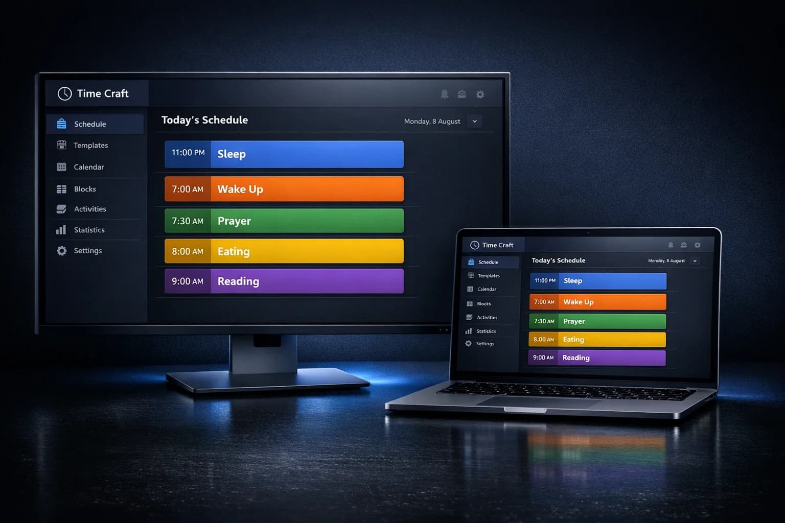 Time Craft — Desktop Schedule & Time-Block Manager